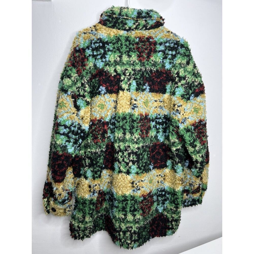 NWT Urban Outfitters Womens Teddy Coat Jacket Sherpa Button Pockets Size Large - Picture 3 of 8